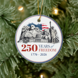 America's Semiquincentennial 250 Years of Freedom Keramisch Ornament