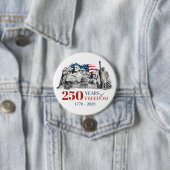 America's Semiquincentennial 250 Years of Freedom Ronde Button 7,6 Cm (In situ)