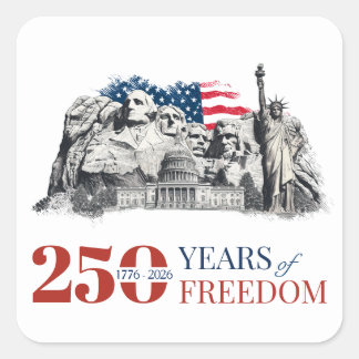 America's Semiquincentennial 250 Years of Freedom Vierkante Sticker