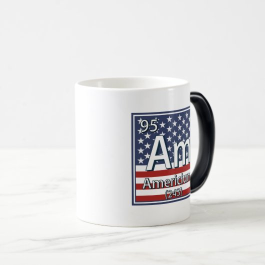 Americium - American Element Flag Magische Mok (Voorkant rechts)