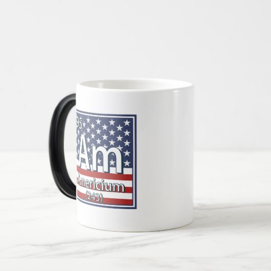 Americium - American Element Flag Magische Mok (Voorkant links)