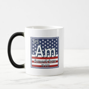 Americium - American Element Flag Magische Mok