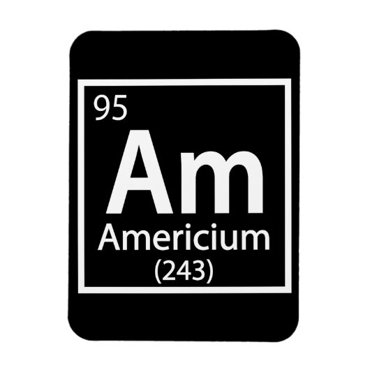 Americium - American Science Periodic Table Magneet (Verticaal)