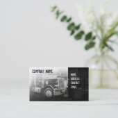 americkan classick zwarte vrachtwagen visitekaartje (Staand voorkant)