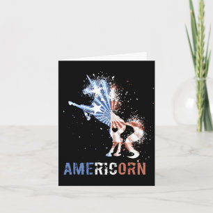 Americorn Amerikaanse vlag patriottische eenhoorn Kaart