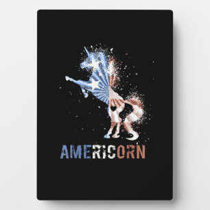 Americorn Amerikaanse Vlag Tshirt Patriotische Een Fotoplaat