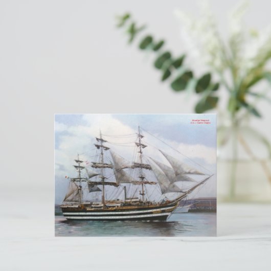 Amerigo Vespucci Briefkaart (Staand voorkant)