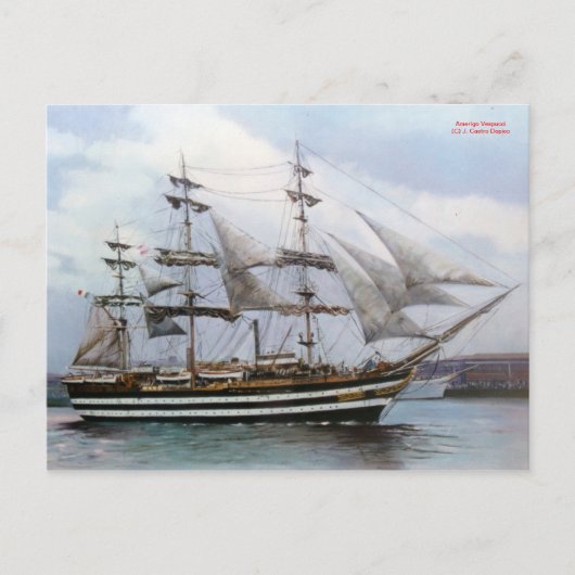 Amerigo Vespucci Briefkaart (Voorkant)