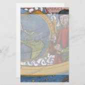 Amerigo Vespucci Explorer op een kaart van Amerika (Voorkant / Achterkant)