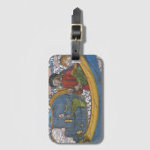 Amerigo Vespucci Explorer op een kaart van Amerika Bagagelabel (Voorkant (verticaal))