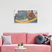Amerigo Vespucci Explorer op een kaart van Amerika Canvas Afdruk (Insitu (Woonkamer))