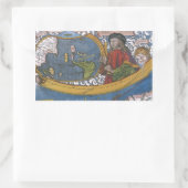 Amerigo Vespucci Explorer op een kaart van Amerika Rechthoekige Sticker (Tas)