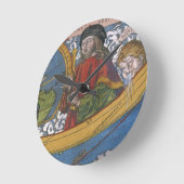 Amerigo Vespucci Explorer op een kaart van Amerika Ronde Klok (Hoek)