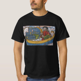 Amerigo Vespucci Explorer op een kaart van Amerika T-shirt