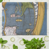 Amerigo Vespucci Explorer op een kaart van Amerika Theedoek (Gevouwen)