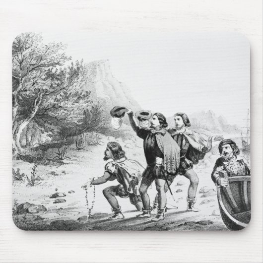 Amerigo Vespucci in Amerika mousepad Muismat (Voorkant)