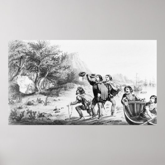 "Amerigo Vespucci in Amerika" poster/print Poster (Voorkant)