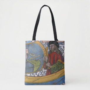 Amerigo Vespucci Ontdekkingsreiziger op een kaart Tote Bag