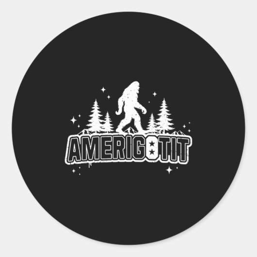 Amerigotit Grappige Meme T 2025 Ronde Sticker (Voorkant)