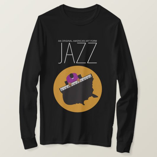 AmeriJazz Basic BLK T-shirt met lange mouwen (Design voorkant)