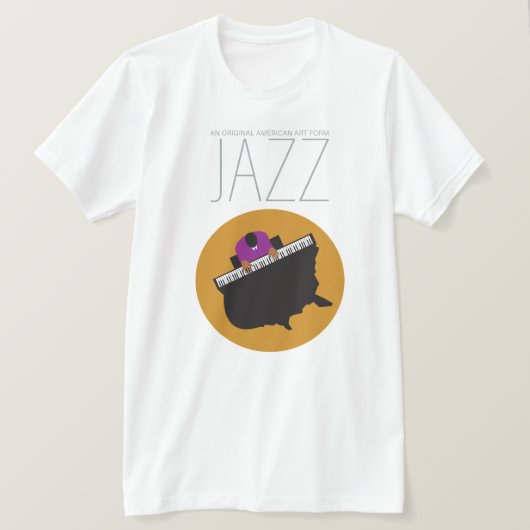 AmeriJazz Bella+Canvas Jersey T-shirt met korte mo (Design voorkant)