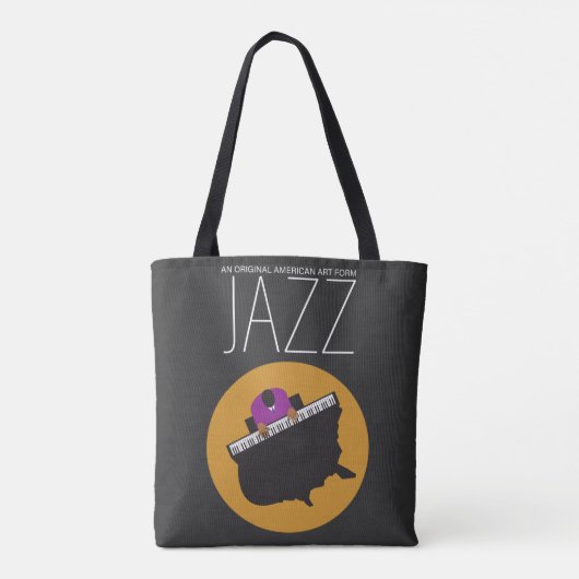 AmeriJazz Blk-Tas Tote Bag (Achterkant)