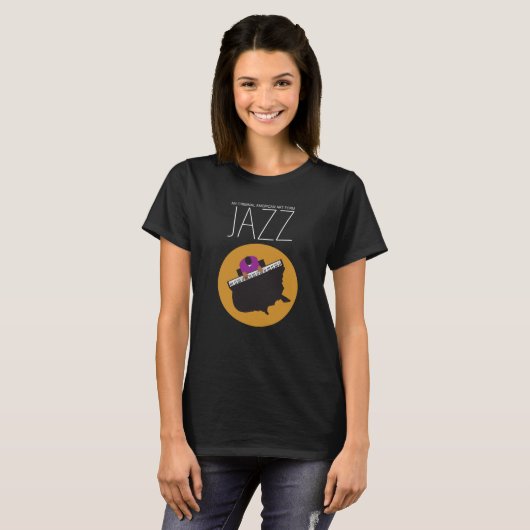 AmeriJazz Meisjes Zwart T-shirt (Voorkant volledig)