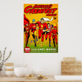 Amerika39s Beste Comics no1 Gouden Eeuw Fawcett He Poster (Keuken)
