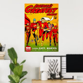 Amerika39s Beste Comics no1 Gouden Eeuw Fawcett He Poster (Thuiskantoor)