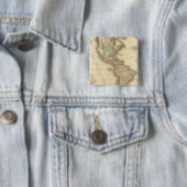 Amerika 10 vierkante button 5,1 cm (In situ)