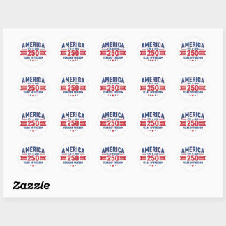 Amerika 1776 2026 250 Jaar Vrijheid Patriottisch Ronde Sticker