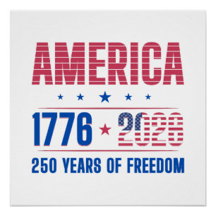 AMERIKA 1776 2026 250 jaar vrijheid Perfect Poster