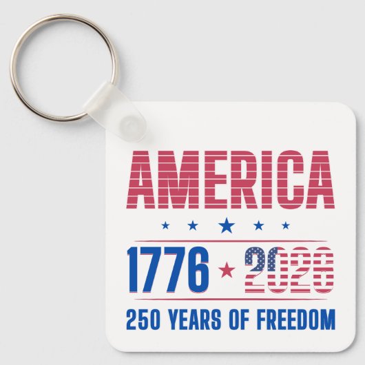 AMERIKA 1776 2026 250 jaar vrijheid Sleutelhanger (Voorkant)