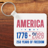AMERIKA 1776 2026 250 jaar vrijheid Sleutelhanger (Voorkant)