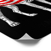 Amerika 1776-2026 Cane Corso Hond Amerikaanse Vlag Poster (Hoek)
