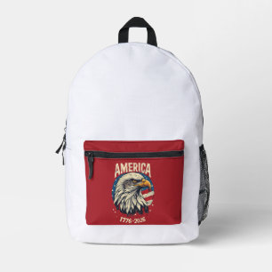 Amerika 1776 2026 Steenarend Patriottische Vlag va Bedrukte Rugzak