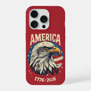 Amerika 1776 2026 Stekelarend Patriottische Vlag v iPhone 15 Pro Case