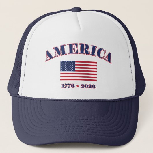 Amerika 1776 / 2026 trucker pet (Voorkant)