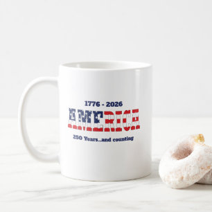 Amerika 1776-2026 zeggen koffiemok