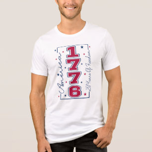 Amerika 1776 250 Jaar Vrijheid Sterren Grafisch Tri-Blend Shirt