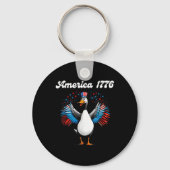 Amerika 1776, 4 juli, Patriottische Gans Sleutelhanger (Voorkant)