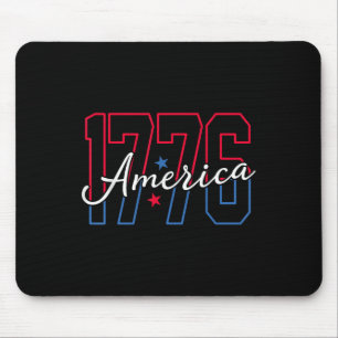Amerika 1776 4e Juli Patriottische Vintage Mannen Muismat