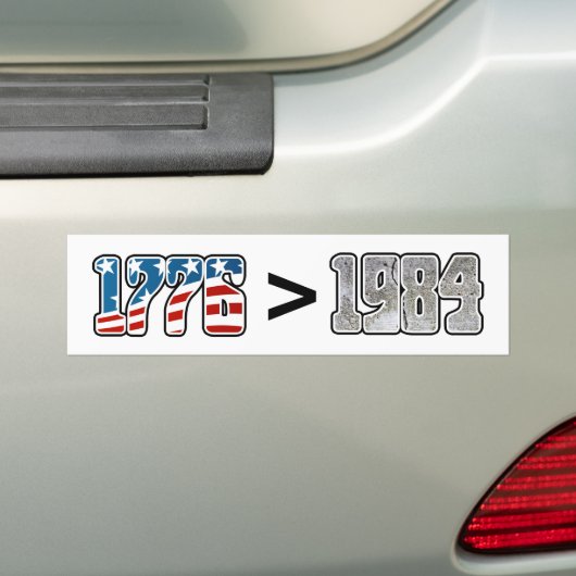 Amerika 1776 is groter dan orwell 1984 patriottisc bumpersticker (Op auto)