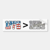 Amerika 1776 is groter dan orwell 1984 patriottisc bumpersticker (Voorkant)