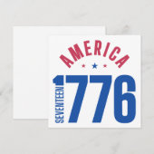 AMERIKA 1776 jaar van vrijheid  Kaart (Voorkant / Achterkant)