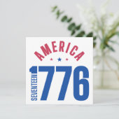 AMERIKA 1776 jaar van vrijheid  Kaart (Staand voorkant)