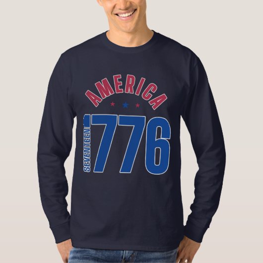 AMERIKA 1776 jaar van vrijheid T-shirt (Voorkant)