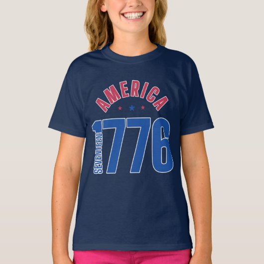 AMERIKA 1776 jaar van vrijheid T-shirt (Voorkant)