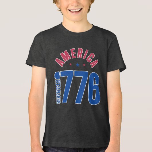 AMERIKA 1776 jaar van vrijheid  Tri-Blend Shirt (Voorkant)