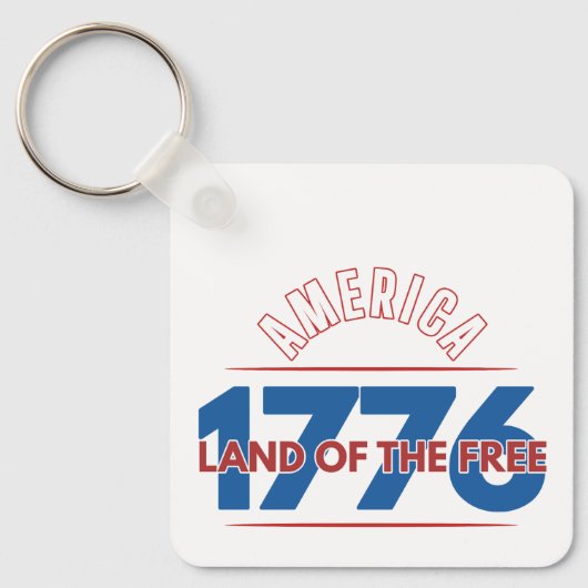 AMERIKA 1776 LAND VAN DE VRIJEN SLEUTELHANGER (Voorkant)